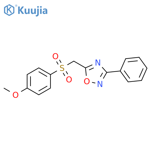 5-[(4-methoxybenzenesulfonyl)methyl]-3-phenyl-1,2,4-oxadiazole structure