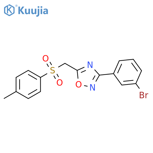 3-(3-bromophenyl)-5-[(4-methylbenzenesulfonyl)methyl]-1,2,4-oxadiazole structure