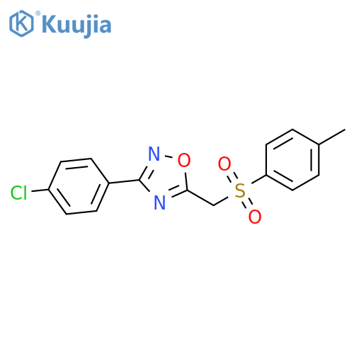3-(4-chlorophenyl)-5-[(4-methylbenzenesulfonyl)methyl]-1,2,4-oxadiazole structure