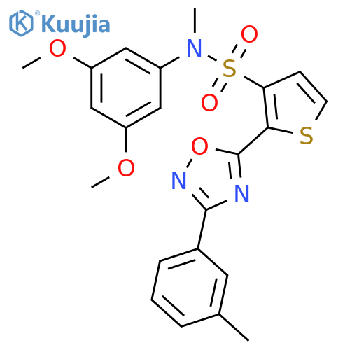 N-(3,5-dimethoxyphenyl)-N-methyl-2-[3-(3-methylphenyl)-1,2,4-oxadiazol-5-yl]thiophene-3-sulfonamide structure