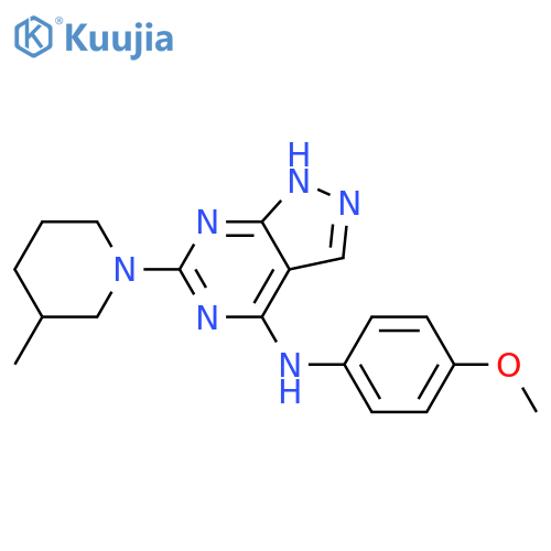N-(4-methoxyphenyl)-6-(3-methylpiperidin-1-yl)-1H-pyrazolo[3,4-d]pyrimidin-4-amine structure