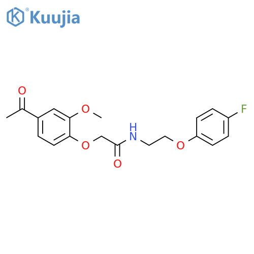 2-(4-acetyl-2-methoxyphenoxy)-N-2-(4-fluorophenoxy)ethylacetamide structure