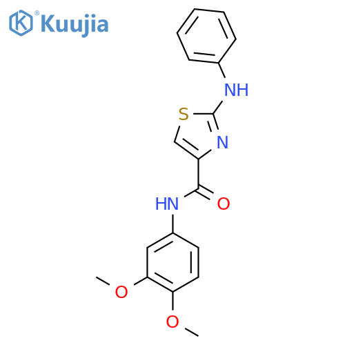 N-(3,4-dimethoxyphenyl)-2-(phenylamino)-1,3-thiazole-4-carboxamide structure