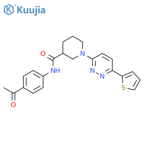 N-(4-acetylphenyl)-1-[6-(thiophen-2-yl)pyridazin-3-yl]piperidine-3-carboxamide structure