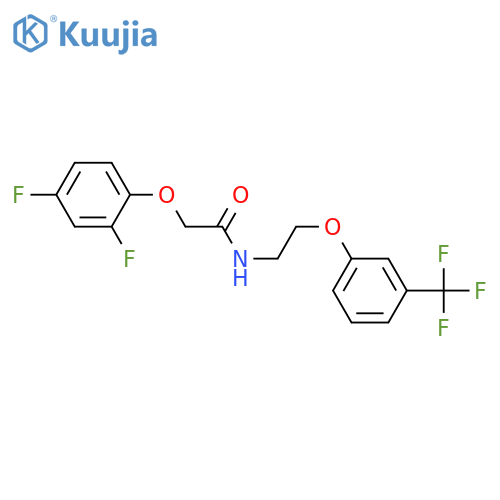 2-(2,4-difluorophenoxy)-N-{2-3-(trifluoromethyl)phenoxyethyl}acetamide structure