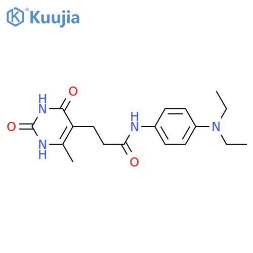 N-4-(diethylamino)phenyl-3-(6-methyl-2,4-dioxo-1,2,3,4-tetrahydropyrimidin-5-yl)propanamide structure