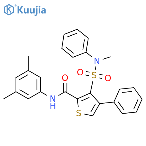N-(3,5-dimethylphenyl)-3-[methyl(phenyl)sulfamoyl]-4-phenylthiophene-2-carboxamide structure
