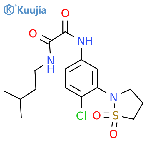 N'-[4-chloro-3-(1,1-dioxo-1lambda6,2-thiazolidin-2-yl)phenyl]-N-(3-methylbutyl)ethanediamide structure