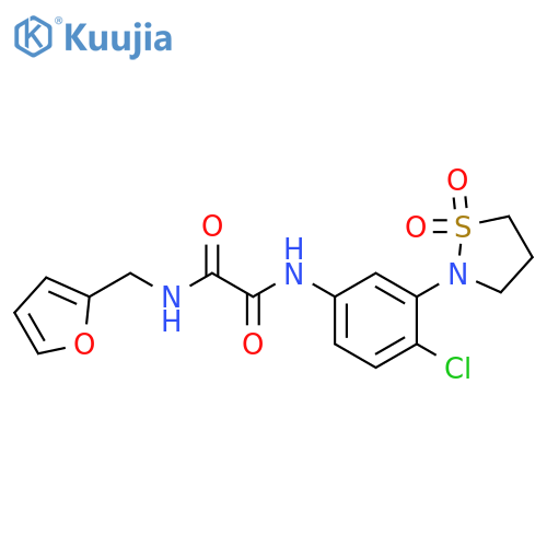 N'-[4-chloro-3-(1,1-dioxo-1lambda6,2-thiazolidin-2-yl)phenyl]-N-[(furan-2-yl)methyl]ethanediamide structure