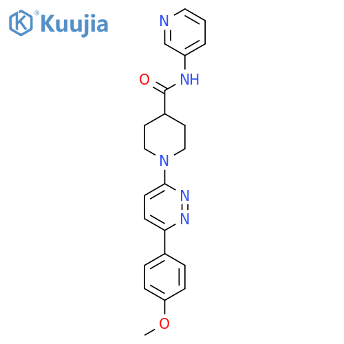 1-6-(4-methoxyphenyl)pyridazin-3-yl-N-(pyridin-3-yl)piperidine-4-carboxamide structure