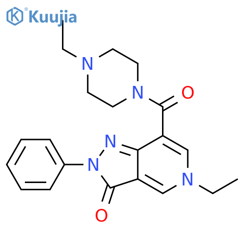 5-ethyl-7-(4-ethylpiperazine-1-carbonyl)-2-phenyl-2H,3H,5H-pyrazolo[4,3-c]pyridin-3-one structure