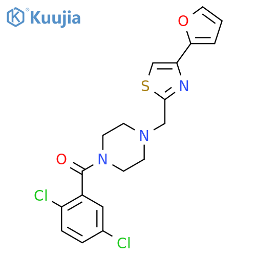 1-(2,5-dichlorobenzoyl)-4-{[4-(furan-2-yl)-1,3-thiazol-2-yl]methyl}piperazine structure