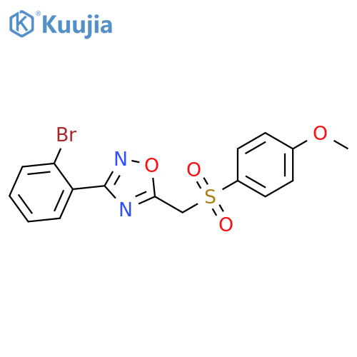 3-(2-bromophenyl)-5-[(4-methoxybenzenesulfonyl)methyl]-1,2,4-oxadiazole structure