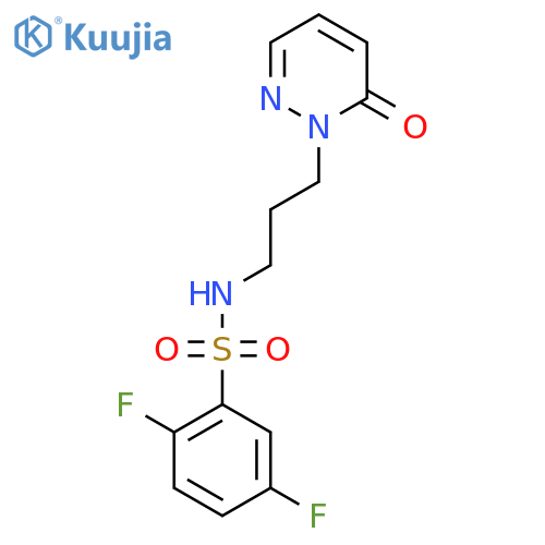 2,5-difluoro-N-3-(6-oxo-1,6-dihydropyridazin-1-yl)propylbenzene-1-sulfonamide structure