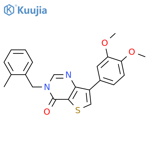7-(3,4-dimethoxyphenyl)-3-[(2-methylphenyl)methyl]-3H,4H-thieno[3,2-d]pyrimidin-4-one structure
