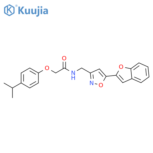 N-{[5-(1-benzofuran-2-yl)-1,2-oxazol-3-yl]methyl}-2-[4-(propan-2-yl)phenoxy]acetamide structure