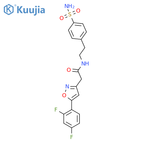 2-5-(2,4-difluorophenyl)-1,2-oxazol-3-yl-N-2-(4-sulfamoylphenyl)ethylacetamide structure
