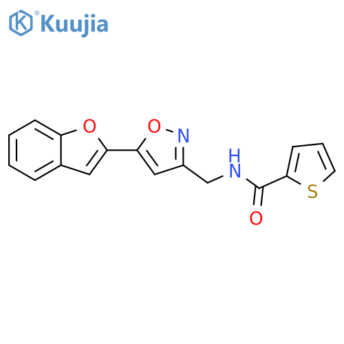 N-{[5-(1-benzofuran-2-yl)-1,2-oxazol-3-yl]methyl}thiophene-2-carboxamide structure