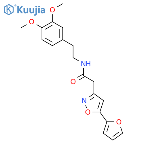 N-2-(3,4-dimethoxyphenyl)ethyl-2-5-(furan-2-yl)-1,2-oxazol-3-ylacetamide structure