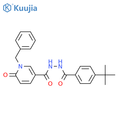 N'-(1-benzyl-6-oxo-1,6-dihydropyridine-3-carbonyl)-4-tert-butylbenzohydrazide structure
