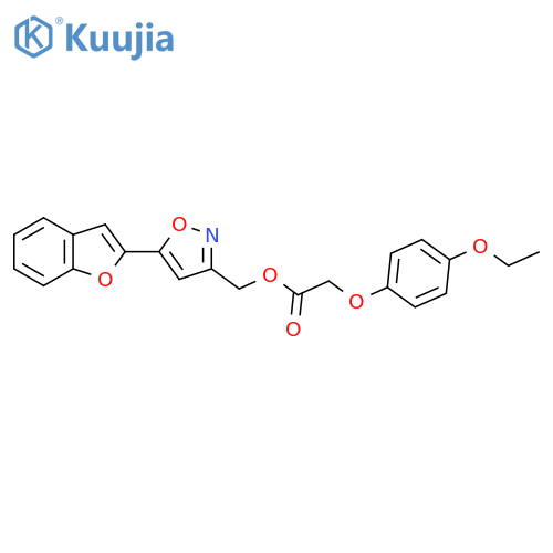 5-(1-benzofuran-2-yl)-1,2-oxazol-3-ylmethyl 2-(4-ethoxyphenoxy)acetate structure