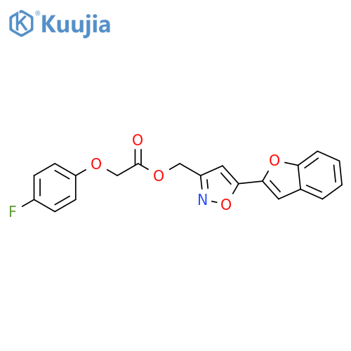 [5-(1-benzofuran-2-yl)-1,2-oxazol-3-yl]methyl 2-(4-fluorophenoxy)acetate structure