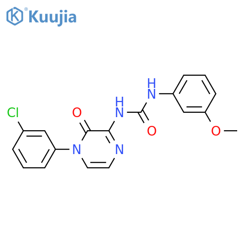 3-[4-(3-chlorophenyl)-3-oxo-3,4-dihydropyrazin-2-yl]-1-(3-methoxyphenyl)urea structure