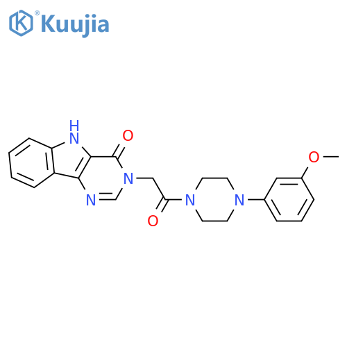 3-{2-[4-(3-methoxyphenyl)piperazin-1-yl]-2-oxoethyl}-3H,4H,5H-pyrimido[5,4-b]indol-4-one structure