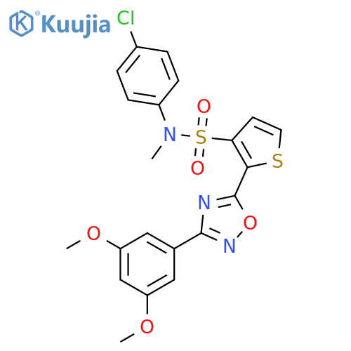 N-(4-chlorophenyl)-2-[3-(3,5-dimethoxyphenyl)-1,2,4-oxadiazol-5-yl]-N-methylthiophene-3-sulfonamide structure