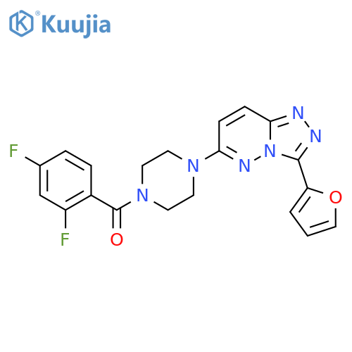 1-(2,4-difluorobenzoyl)-4-3-(furan-2-yl)-1,2,4triazolo4,3-bpyridazin-6-ylpiperazine structure