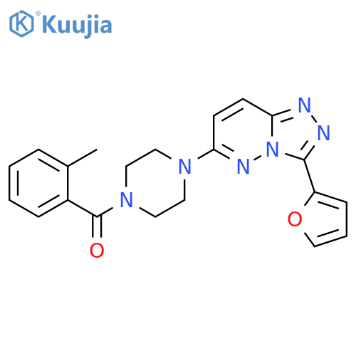 1-[3-(furan-2-yl)-[1,2,4]triazolo[4,3-b]pyridazin-6-yl]-4-(2-methylbenzoyl)piperazine structure