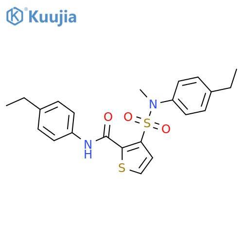 N-(4-ethylphenyl)-3-[(4-ethylphenyl)(methyl)sulfamoyl]thiophene-2-carboxamide structure