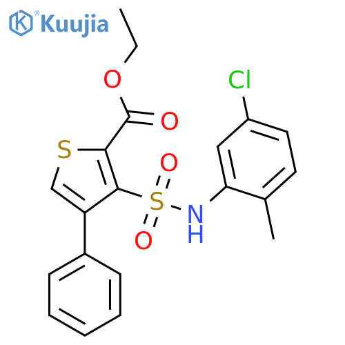 ethyl 3-[(5-chloro-2-methylphenyl)sulfamoyl]-4-phenylthiophene-2-carboxylate structure