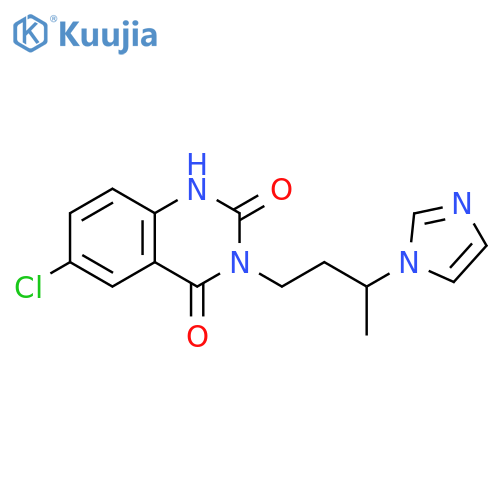 2,4(1H,3H)-Quinazolinedione, 6-chloro-3-[3-(1H-imidazol-1-yl)butyl]- structure