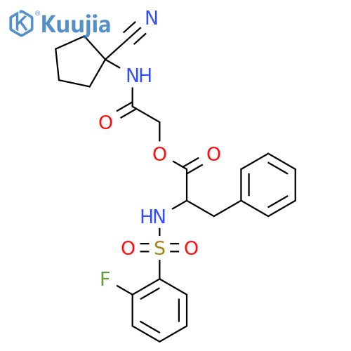 [(1-Cyanocyclopentyl)carbamoyl]methyl 2-(2-fluorobenzenesulfonamido)-3-phenylpropanoate structure