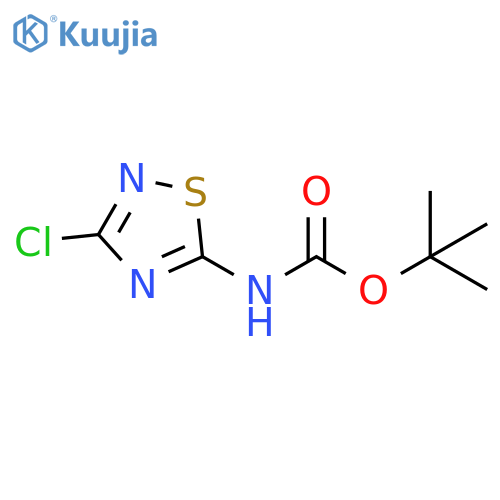 tert-butyl N-(3-chloro-1,2,4-thiadiazol-5-yl)carbamate structure