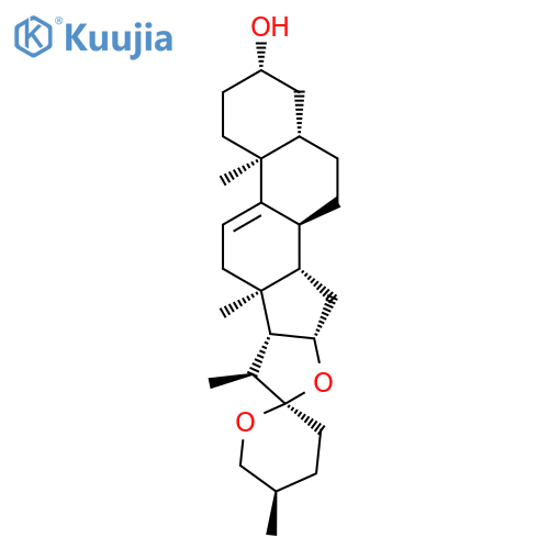 Spirost-9(11)-en-3-ol,(3b,5a,25R)- (9CI) structure