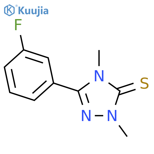 3-(3-fluorophenyl)-1,4-dimethyl-4,5-dihydro-1H-1,2,4-triazole-5-thione structure