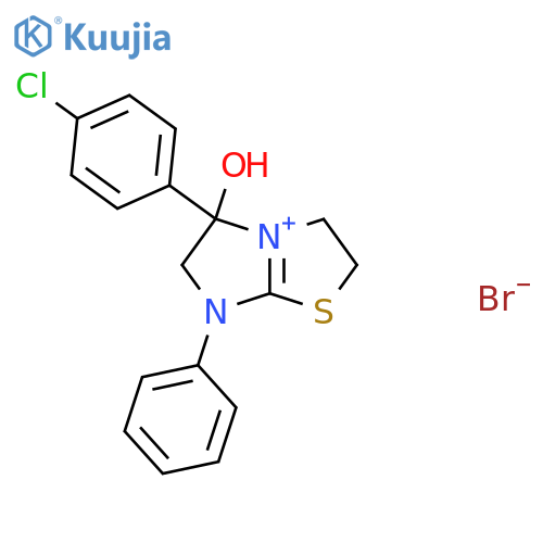 5-(4-chlorophenyl)-5-hydroxy-7-phenyl-2H,3H,5H,6H-7-imidazo[2,1-b][1,3]thiazol-7-ylium bromide structure