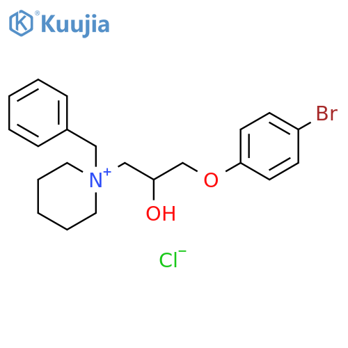 1-benzyl-1-3-(4-bromophenoxy)-2-hydroxypropylpiperidin-1-ium chloride structure