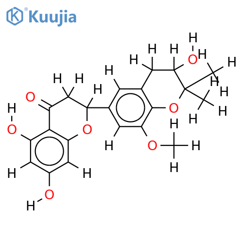 2(S)-5,7-dihydroxy-5'-methoxy-[2'',2''-(3''-hydroxy)-dimethylpyrano]-(5'',6'':3',4')flavanone structure