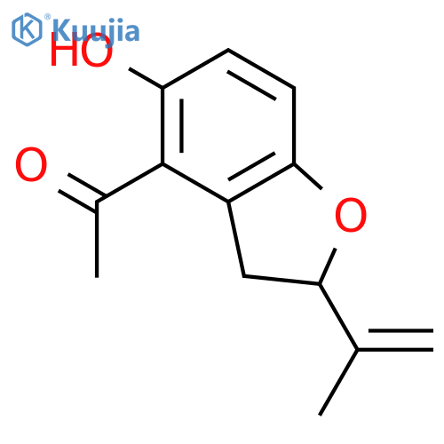 4-Acetyl-2,3-dihydro-5-hydroxy-2-isopropenylbenzofuran structure