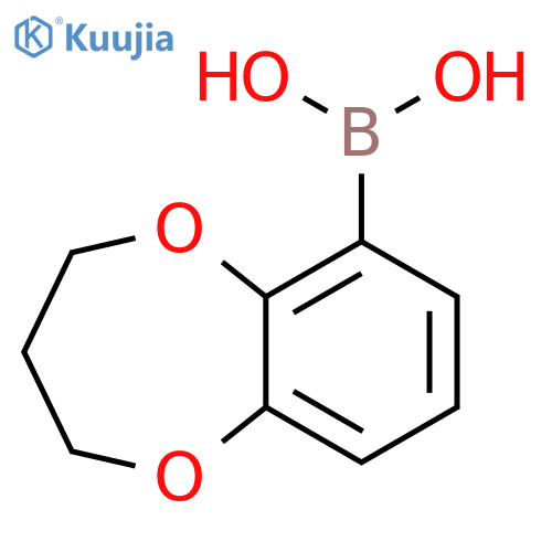 (3,4-dihydro-2H-1,5-benzodioxepin-6-yl)boronic acid structure