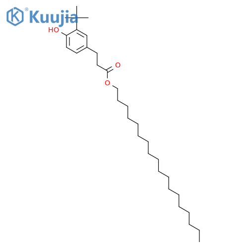 Octadecyl 3-(3-tert-butyl-4-hydroxyphenyl)propanoate structure