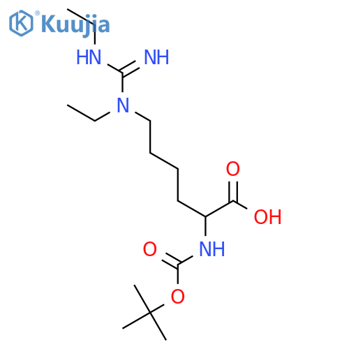 (R)-2-((tert-Butoxycarbonyl)amino)-6-(1,3-diethylguanidino)hexanoic acid structure