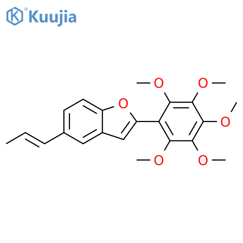 Benzofuran,2-(pentamethoxyphenyl)-5-(1E)-1-propenyl- (9CI) structure