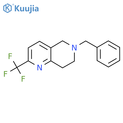 6-Benzyl-2-(trifluoromethyl)-5,6,7,8-tetrahydro-1,6-naphthyridine structure