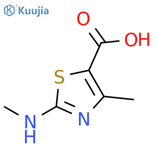 4-methyl-2-(methylamino)-1,3-thiazole-5-carboxylic acid structure