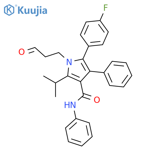 5-(4-Fluorophenyl)-2-(1-methylethyl)-1-(3-oxopropyl)-N,4-diphenyl-1H-pyrrole-3-carboxamide structure
