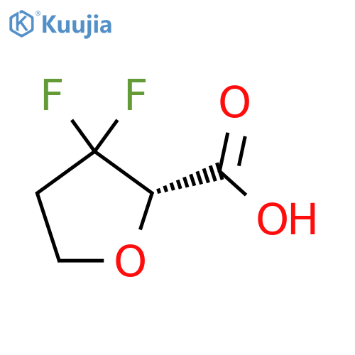 (2S)-3,3-Difluorooxolane-2-carboxylic acid structure
